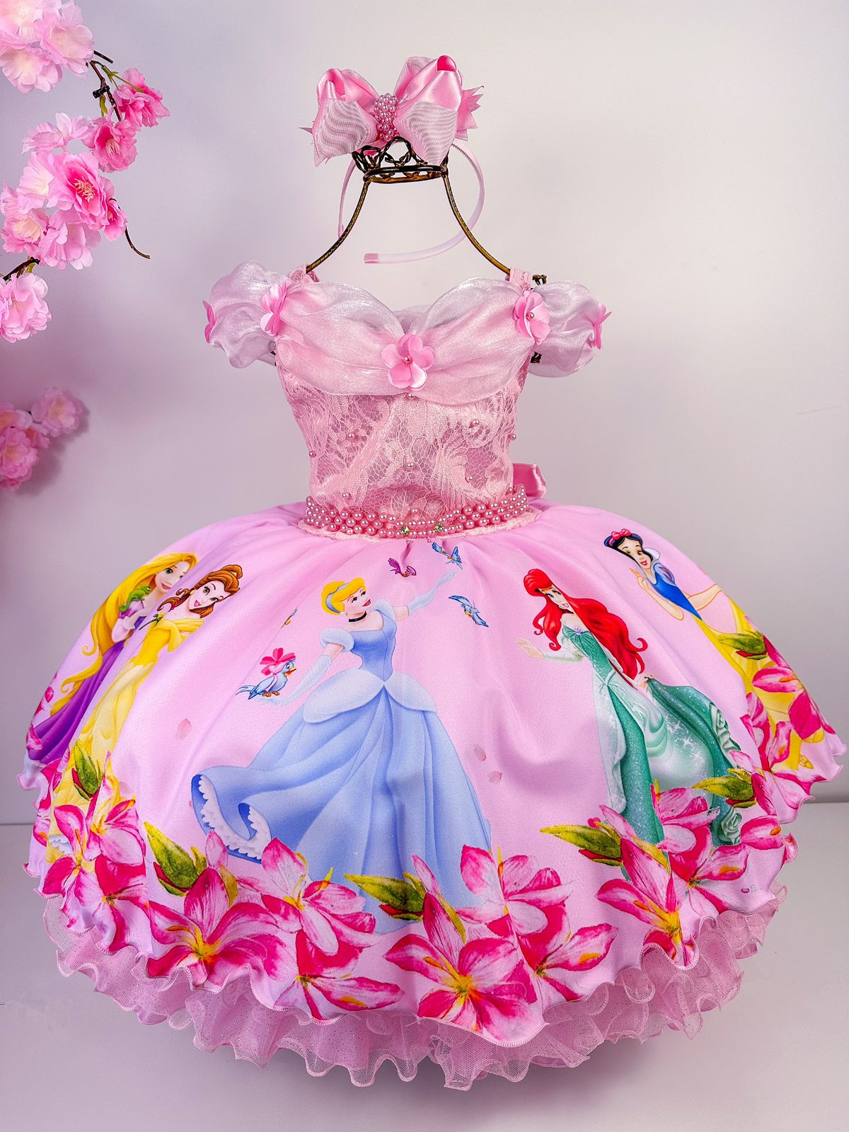 Vestido Princesa Belli Tematico Barbie Girls - Roupa Infantil