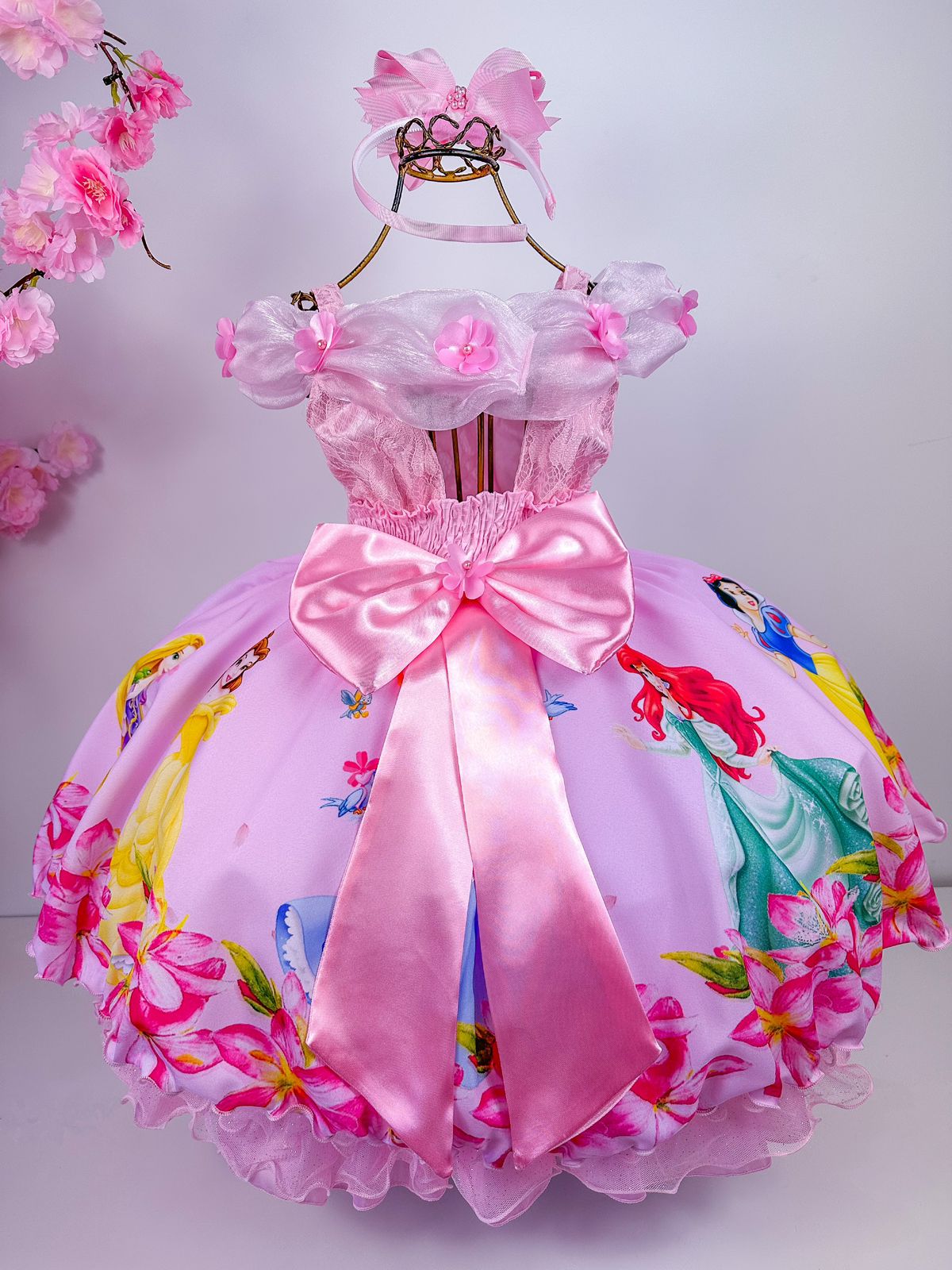 Vestido Princesa Belli Tematico Barbie Pink Glitter - Roupa  Infantil