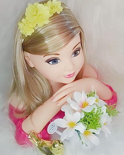 Faixa Belli Flor e Strass Amarelo Claro