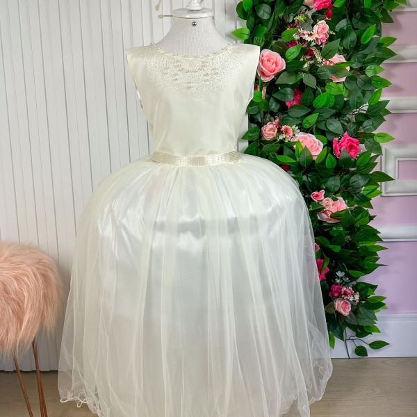 Vestido Infantil Enjoy Longo Regata Off