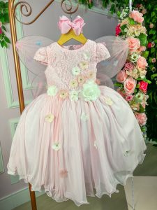 Vestido Juvenil Vila Lele Rosa Bebe Flores
