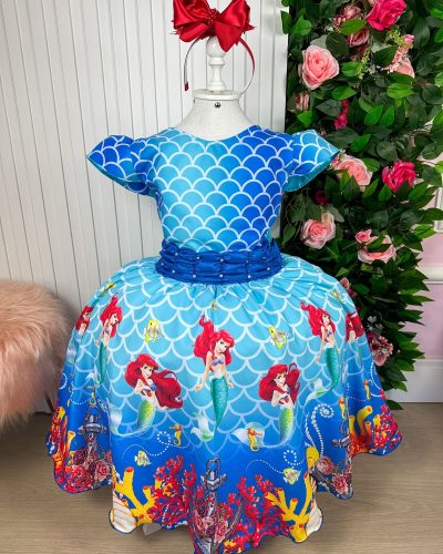 Vestido Tematicos Luxo Ariel – Sereia