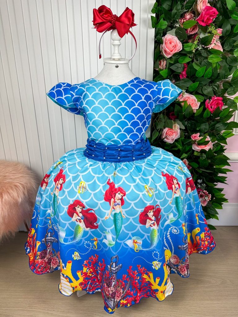Vestido Tematicos Luxo Ariel – Sereia