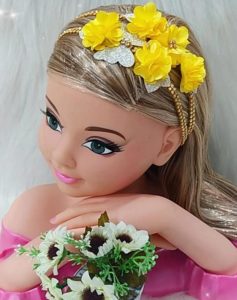 Faixa Belli Jardim Amarelo Com Dourado