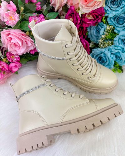 Bota/Coturno Ousadia Off Adulta Strass