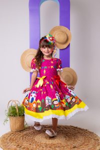 Vestido Marie Junino Roça Feliz Luxo