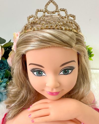 Coroa Belli Strass Dourada Elisa/Eliza