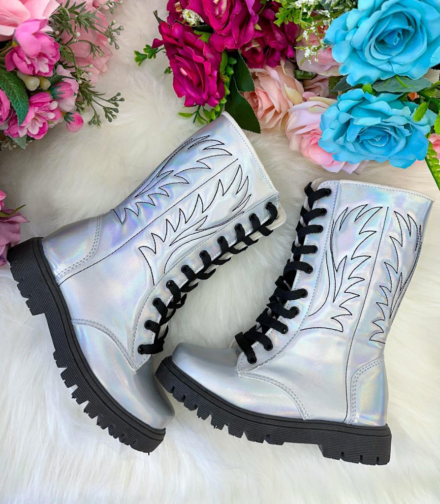 Bota/Coturno Flor di Mila Prata Boiadeira