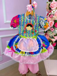 Vestido Junino Boneca Clara