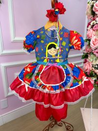 Vestido Junino Boneca Amanda