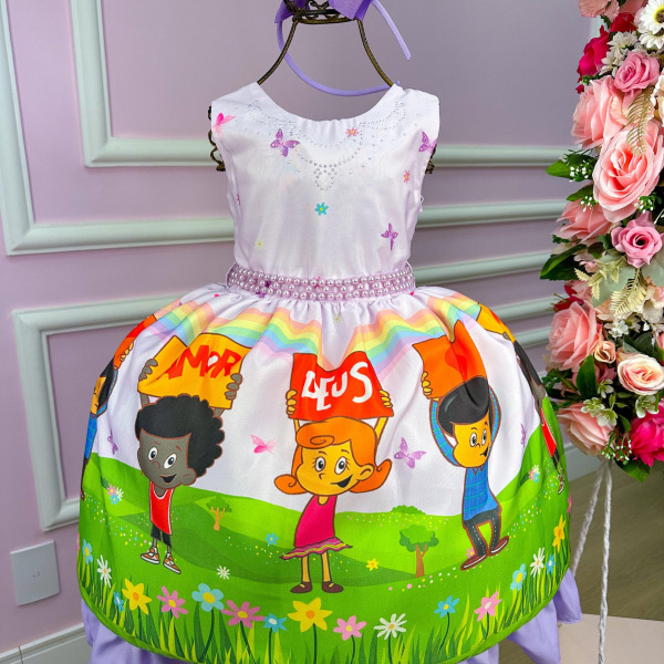 Vestido Tematicos da Miss 3 Palavrinhas Modelo 2