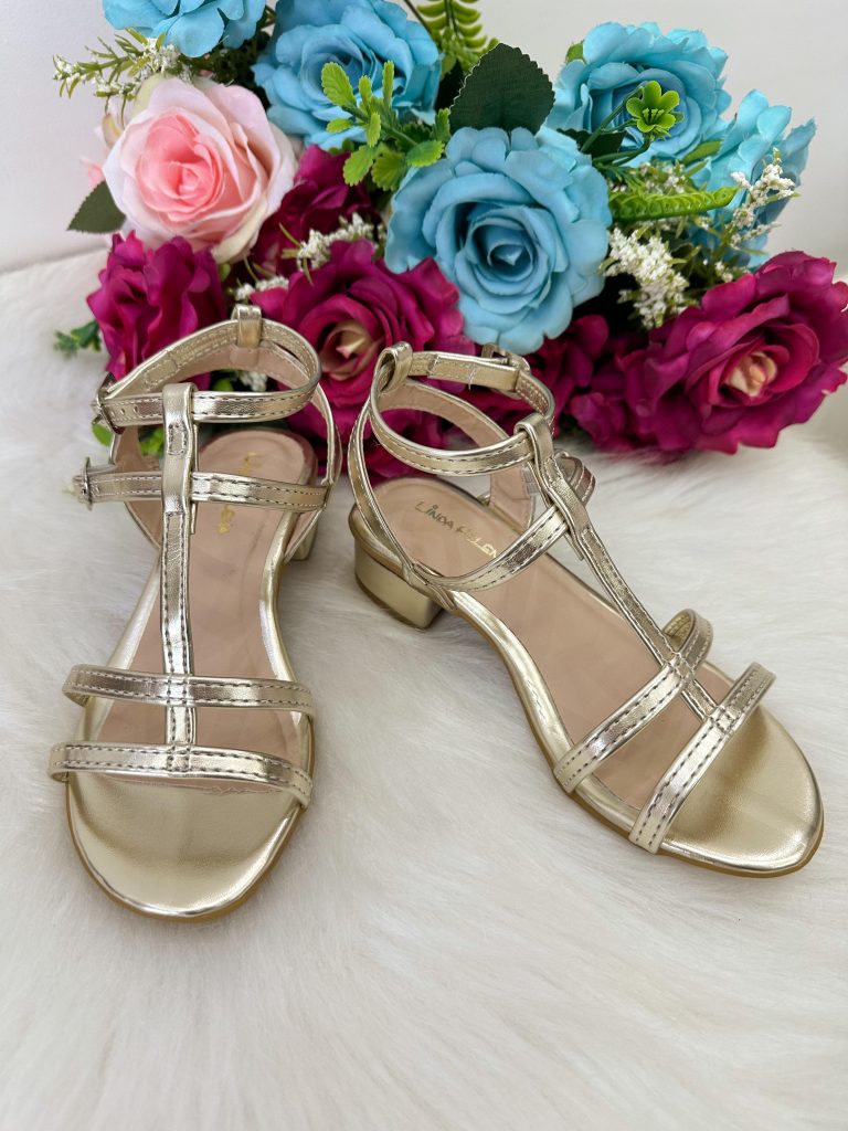 Sandalia Flor Di Mila Mariana Dourada