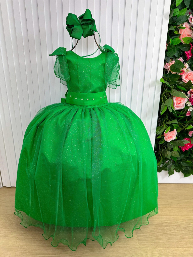 Vestido Marie Longo Mel Verde Bandeira
