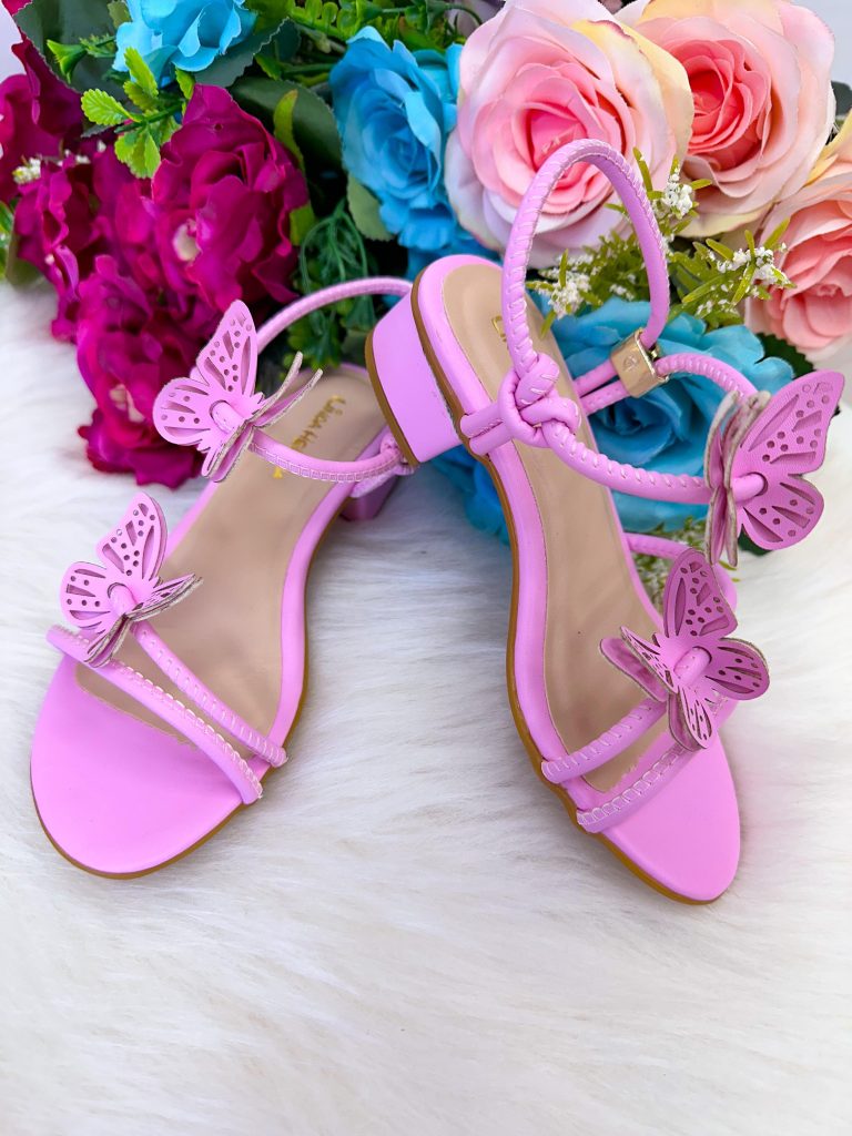 Sandalia Flor Di Mila Laise Borboletas Rosa