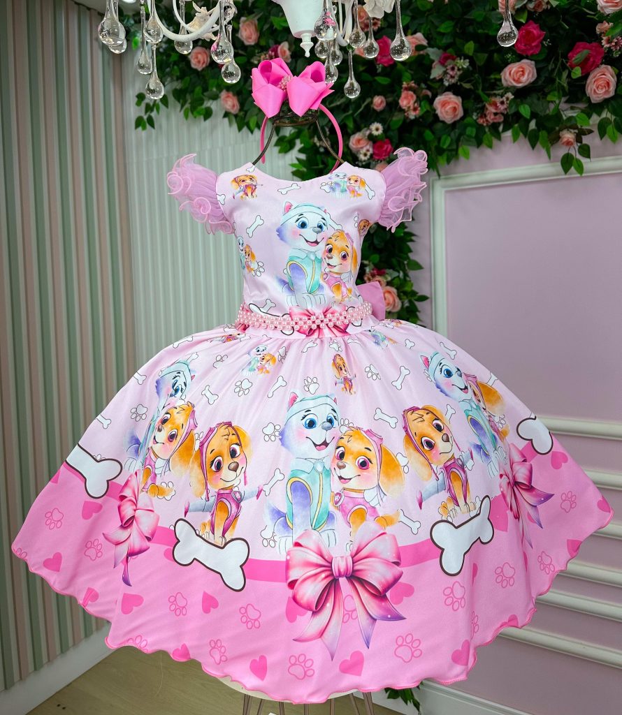 Vestido Infantil Temáticos Luxo Patrulha Canina Skye – Sky Everest