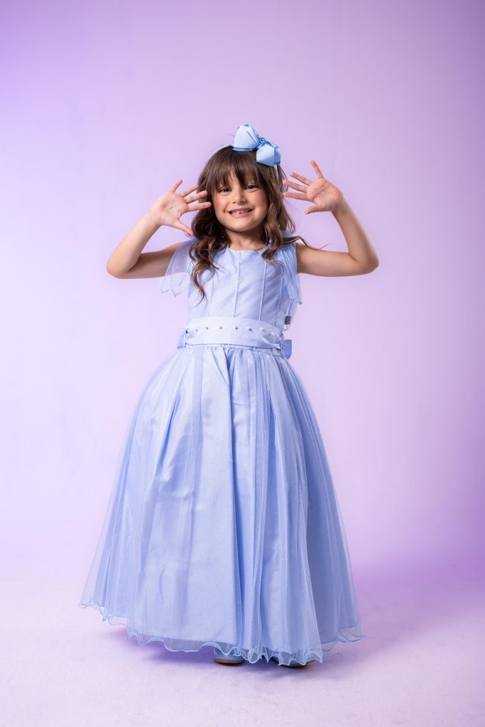 Vestido Marie Longo Mel Azul Bebe