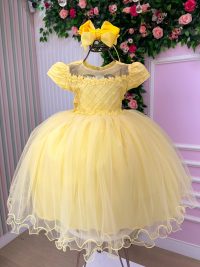 Vestido Menina Bonita Luna Amarelo