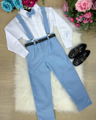 Conjunto Miss Cherry Vitor Suspensorio Azul Serenity