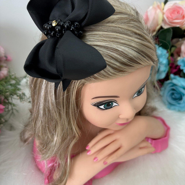 Laço Belli Strass Maria Alice Preto