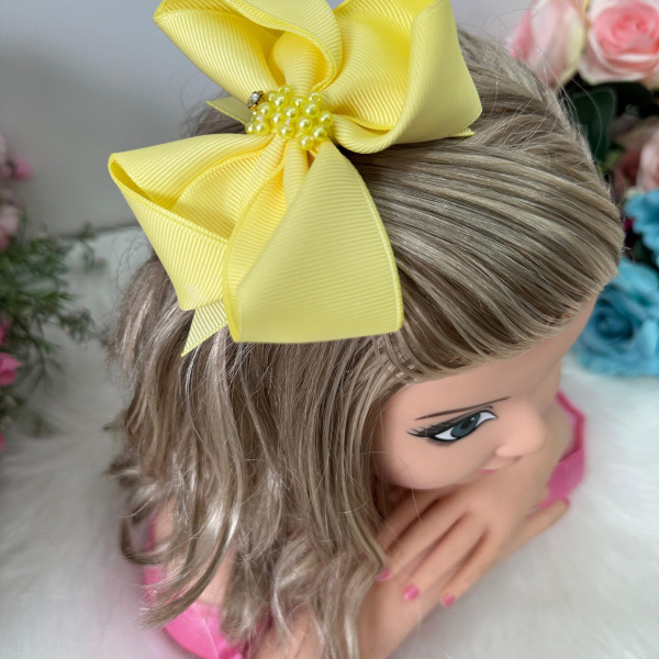 Laço Belli Strass Maria Alice Amarelo