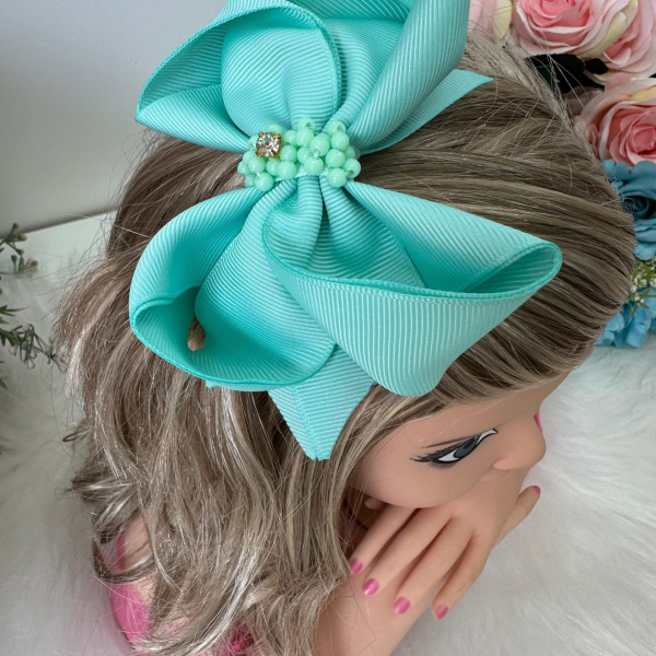 Laço Belli Strass Maria Alice Verde Tiffany