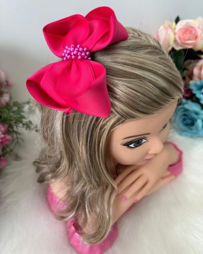 Laço Belli Perolas Maria Eduarda Pink