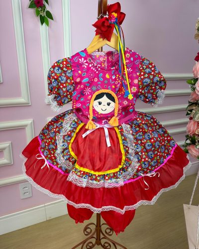 Vestido Junino Boneca Berenice
