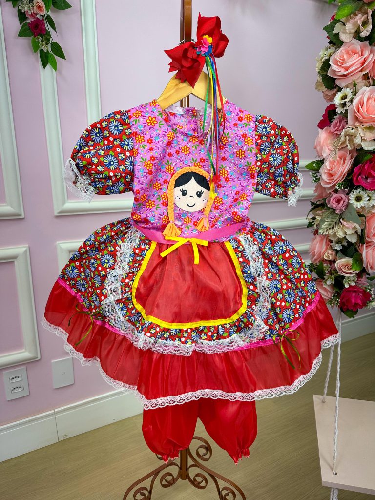 Vestido Junino Boneca Georgia