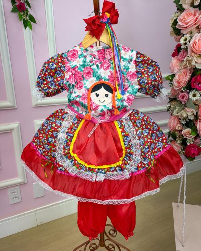 Vestido Junino Boneca Fiona