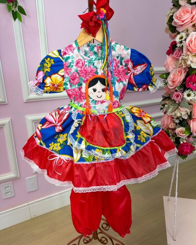 Vestido Junino Boneca Filomena