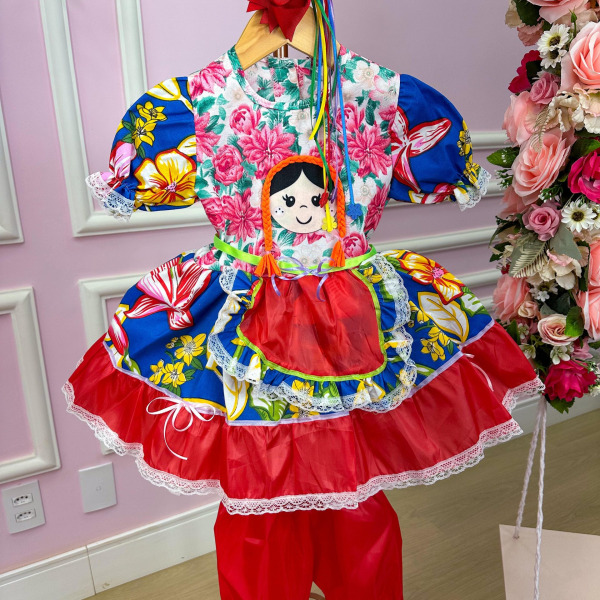 Vestido Junino Boneca Filomena