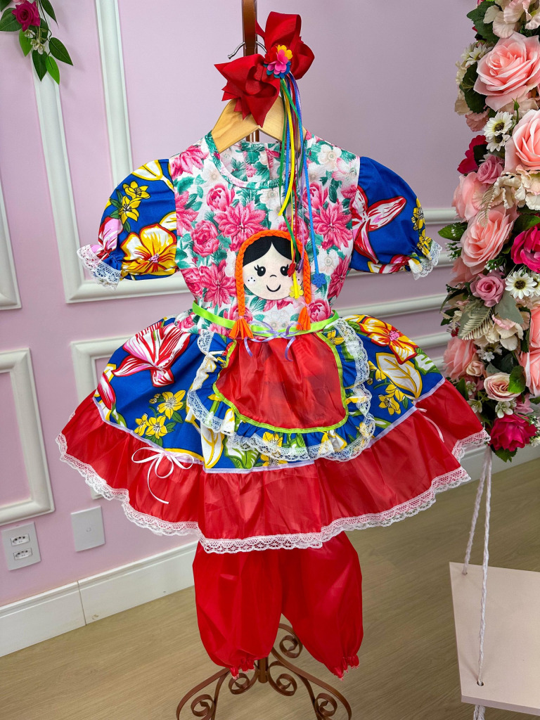 Vestido Junino Boneca Filomena