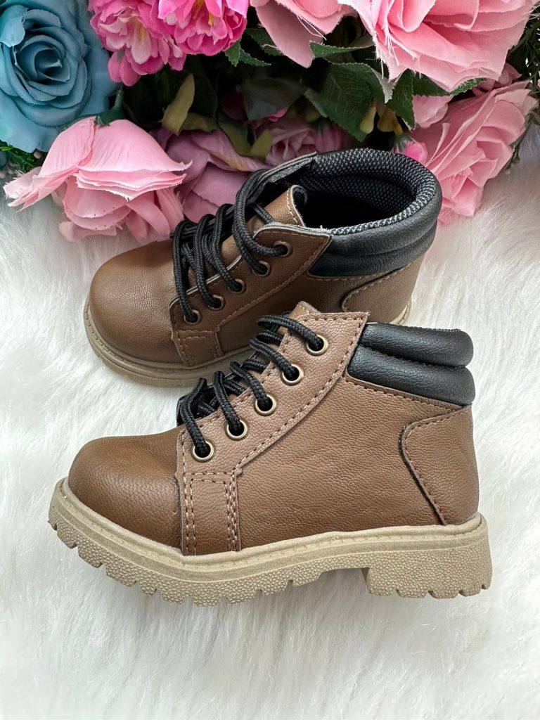 Bota Coturno Masculina Ortobaby Castor/Marrom