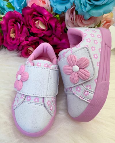 Tênis Encanto de Criança Florzinha Branco