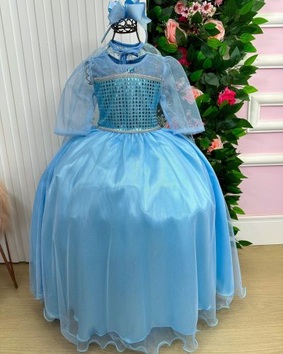 Fantasia Princesa Belli Elsa Frozen Longa