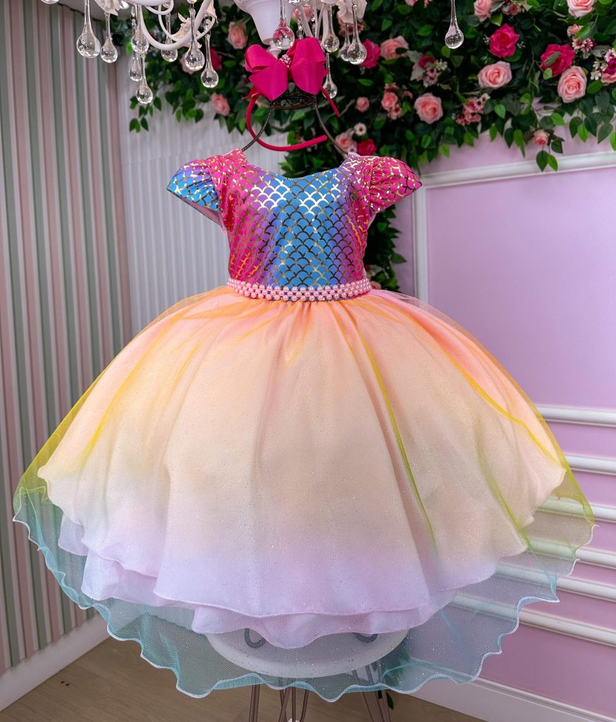 Vestido Tematico Mimadine Sereia – Fundo do Mar