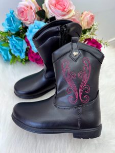 Bota - Coturno Doce Pe Boiadeira Texana Preto