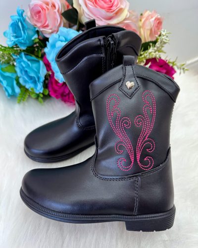 Bota – Coturno Doce Pe Boiadeira Texana Preto