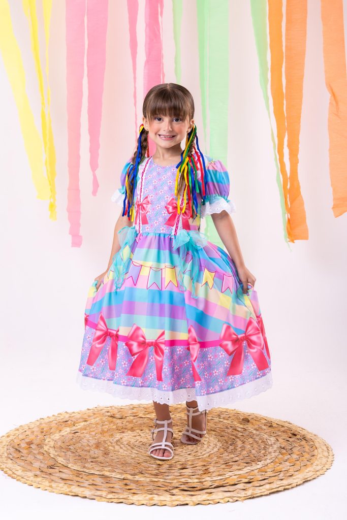 Vestido Marie Junino Luxo Arraiá da Paz