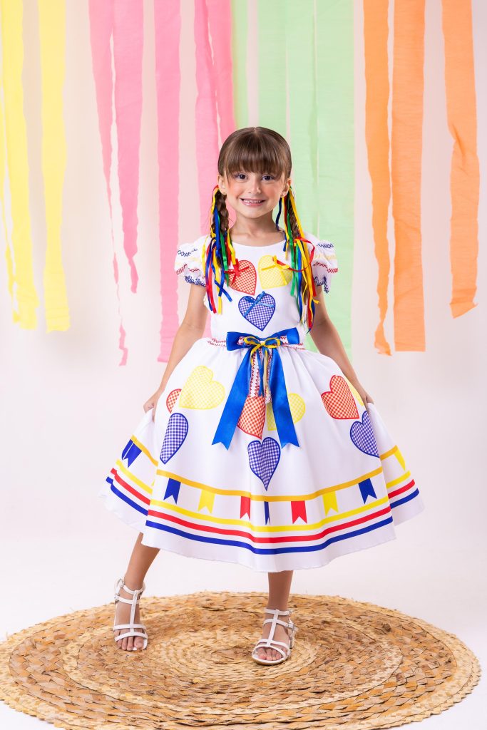 Vestido Marie Junino Luxo Arraiá da Quermesse da Noiva/Noivinha