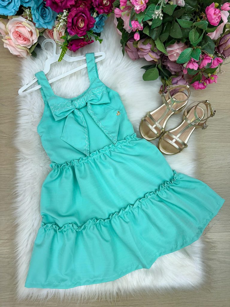 Vestido Blogueirinha Lola Verde Tiffany