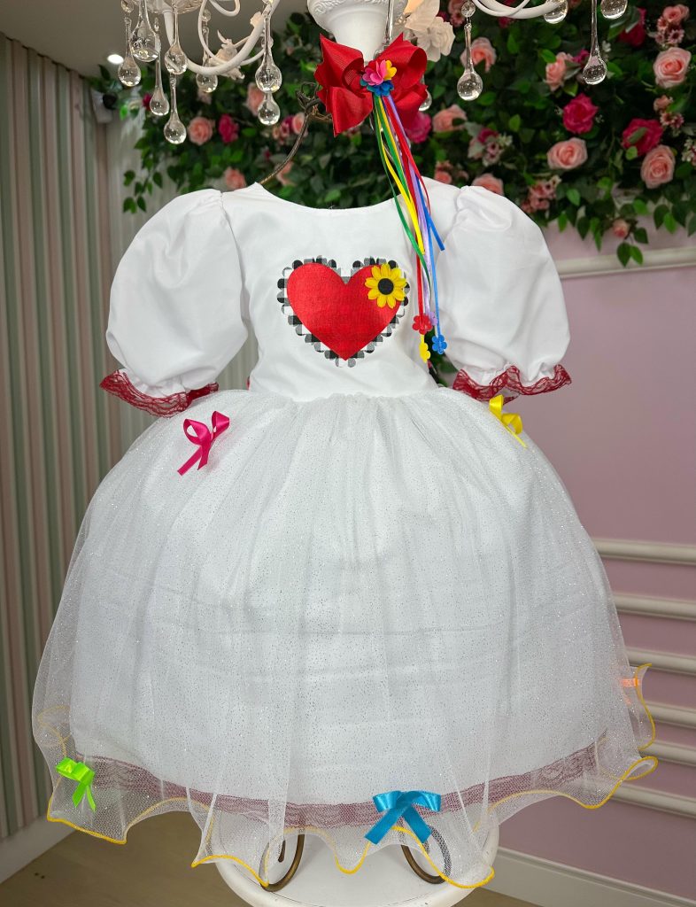 Vestido Junino Banana Club Luxo Arraial dos Apaixonados