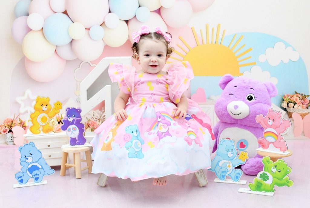 Vestido Temáticos Kids Ursinho Carinhosos
