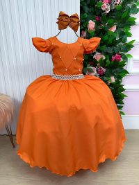 Vestido Ysa Kids Ariane Longo Terracota