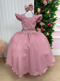 Vestido Ysa Kids Ariane Longo Rosê