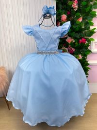 Vestido Ysa Kids Ariane Longo Azul bebê