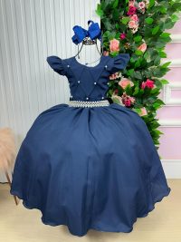 Vestido Ysa Kids Ariane Longo Azul Marinho