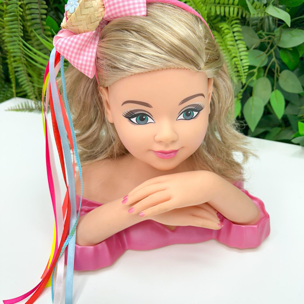 Tiara Belli Rosa Xadrez Junino