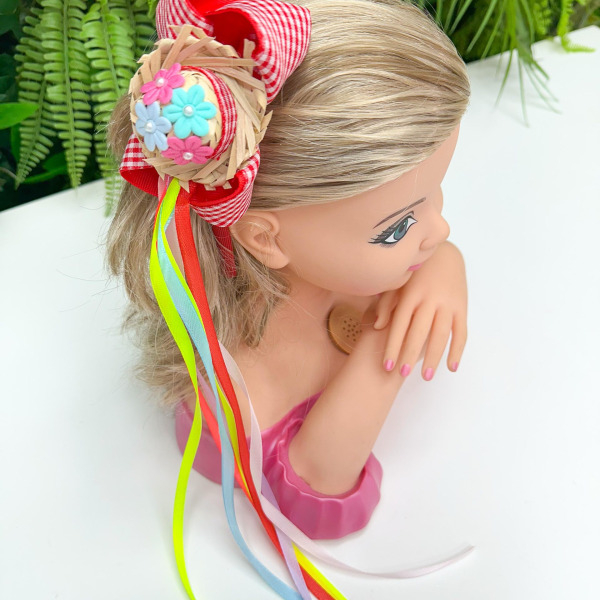 Tiara Belli Vermelho Xadrez Junino