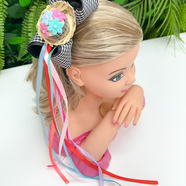 Tiara Belli Preto Xadrez Junino